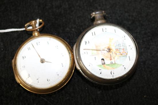 2 early mid 19thc pocket watches